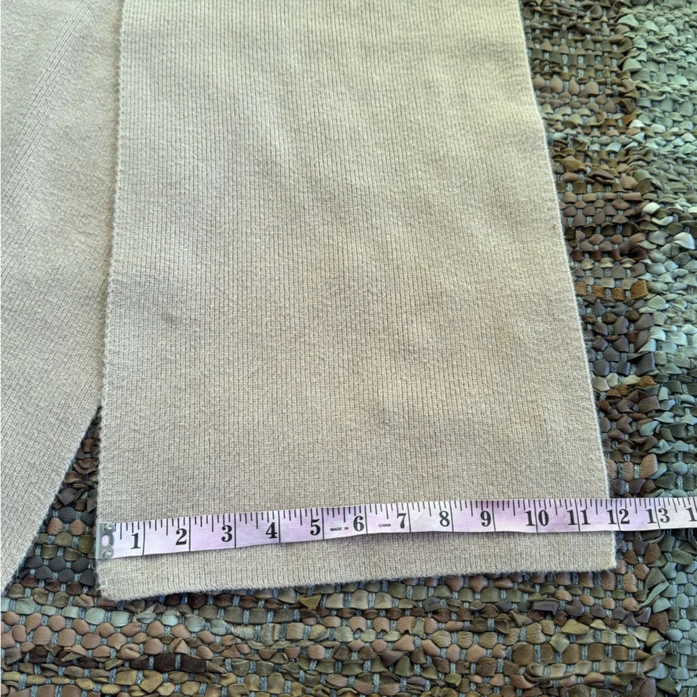 Cream and Tan Soft Fabric Scarf